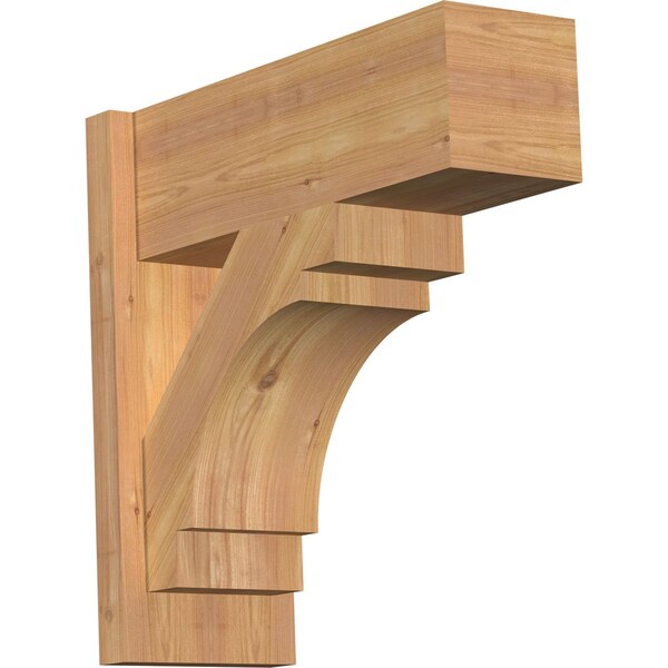 Ekena Millwork Merced Block Smooth Outlooker, Western Red Cedar, 7 1/2"W x 20"D x 20"H OUT08X20X20MRC05SWR - main